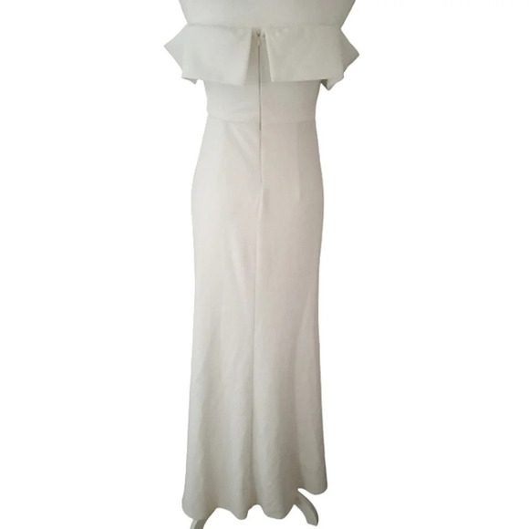 Lulu's Song of Love Floor Length Off Shoulder White Gown Size Small - Picture 8 of 10